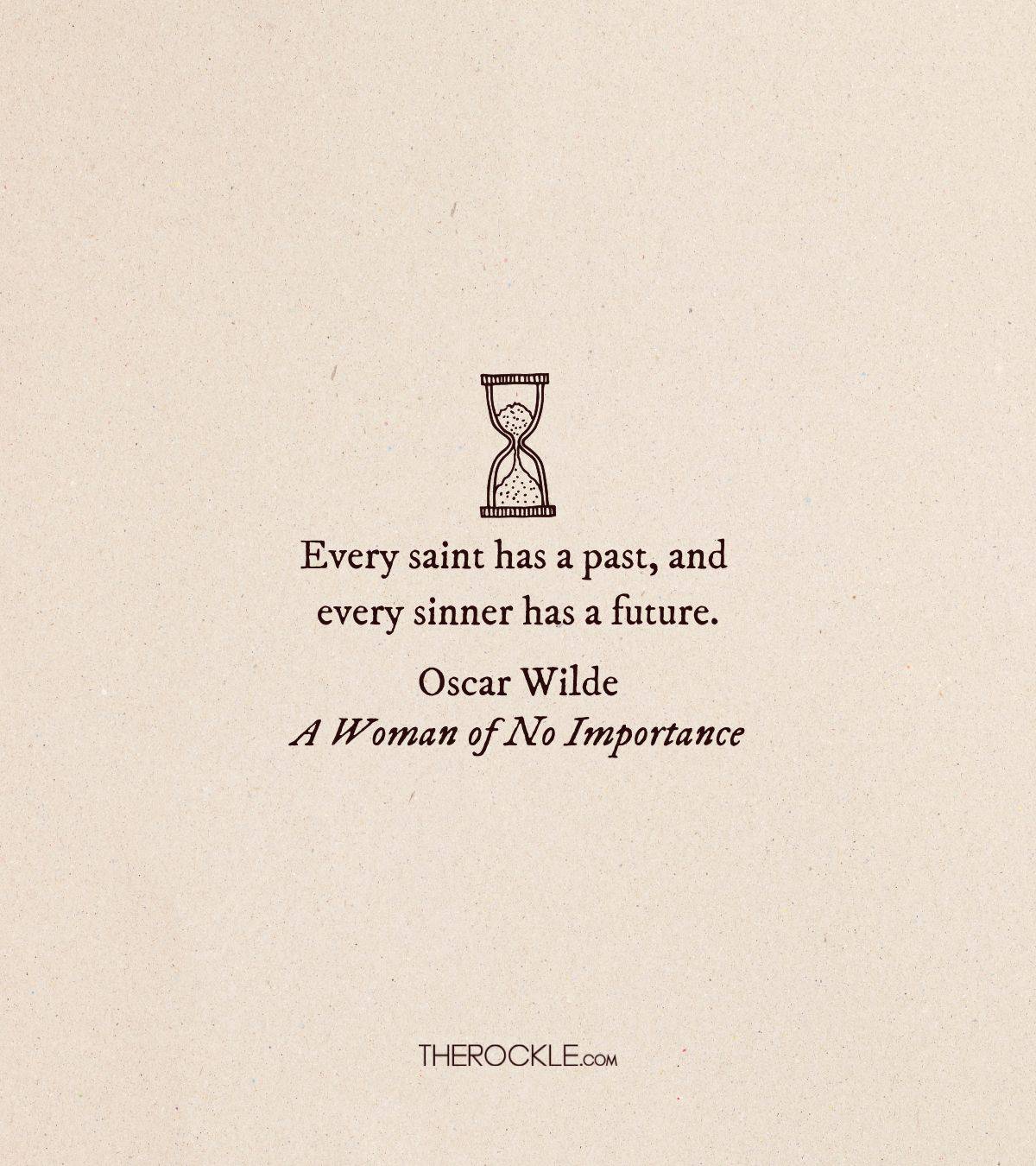 Oscar Wilde quote about redemption