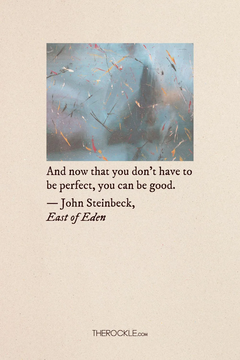 John Steinbeck quote on embracing imperfection
