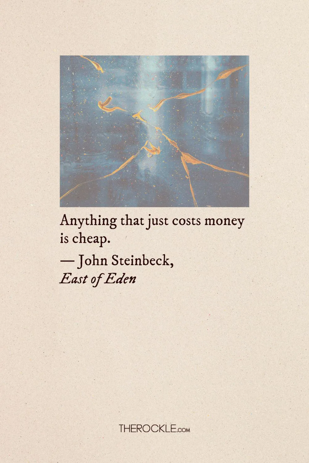 Steinbeck on value over cost