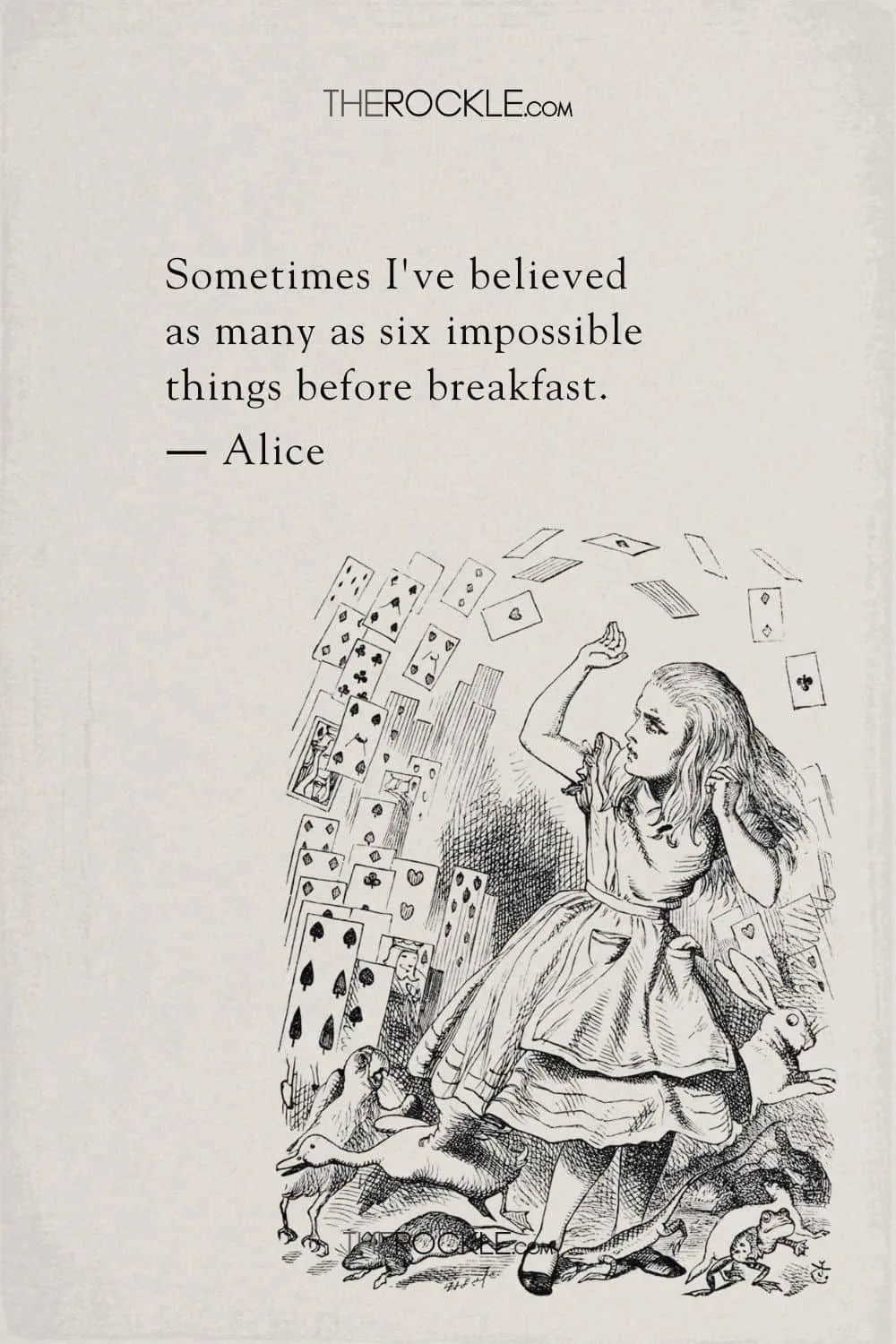 Alice in Wonderland quote on believing in the impossible