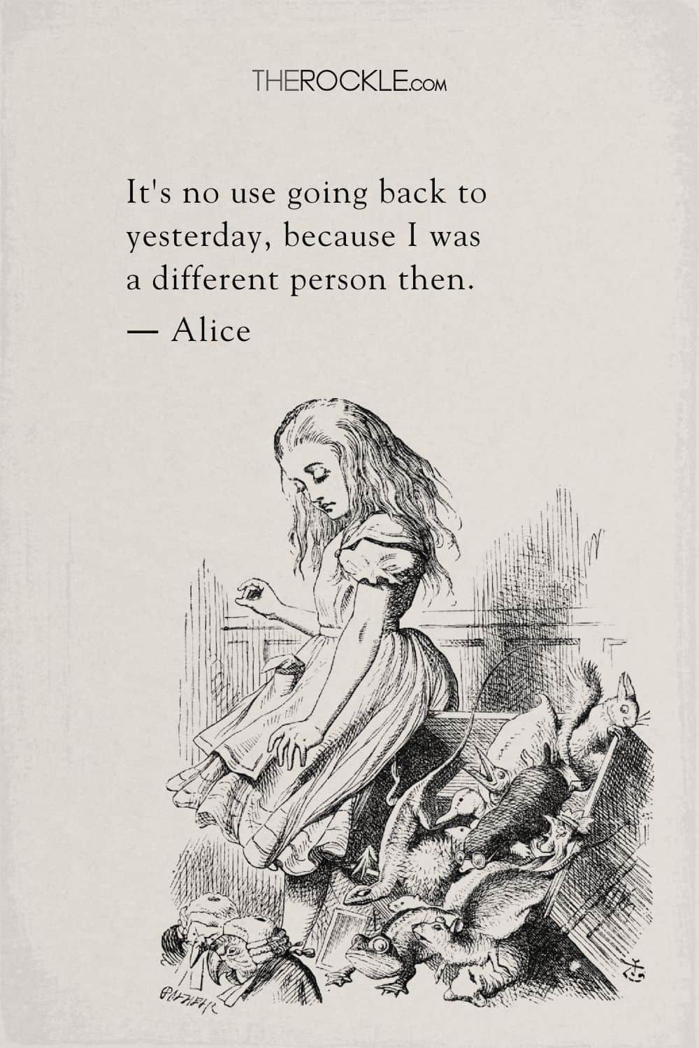 Alice in Wonderland quote on embracing change