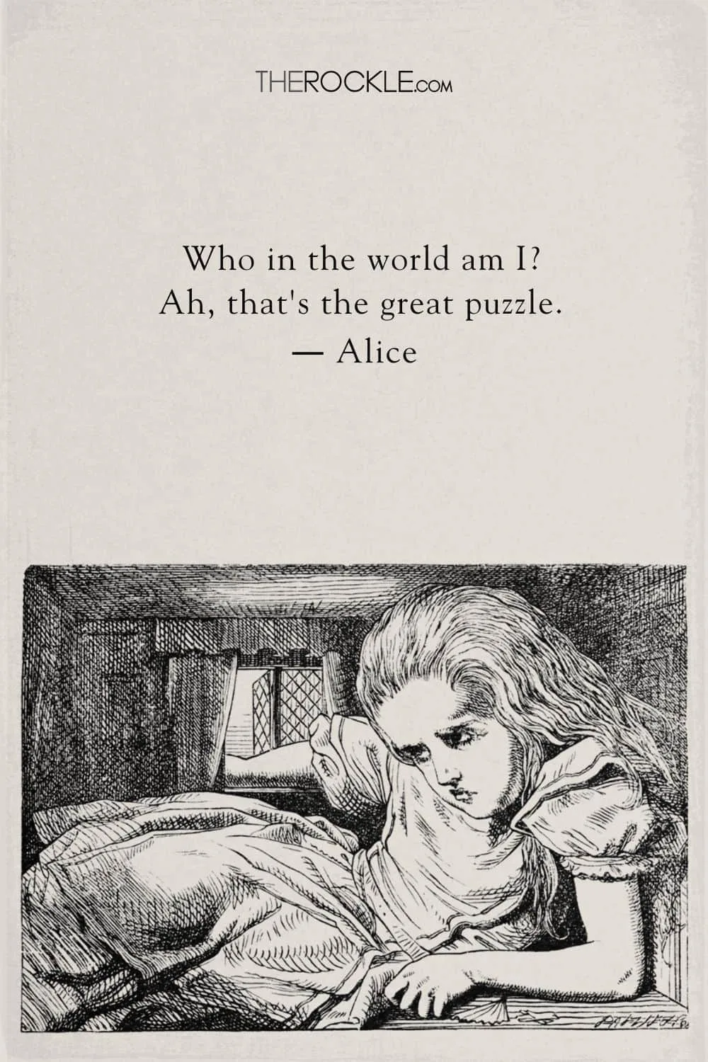 Alice in Wonderland quote on identity and confusion
