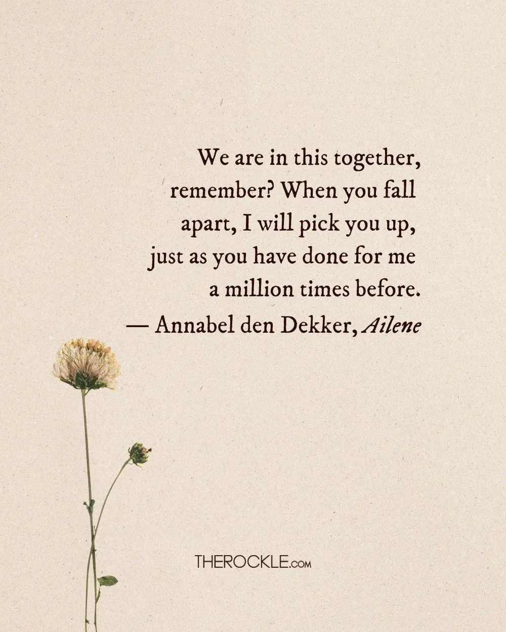 Annabel den Dekker on friendship and support