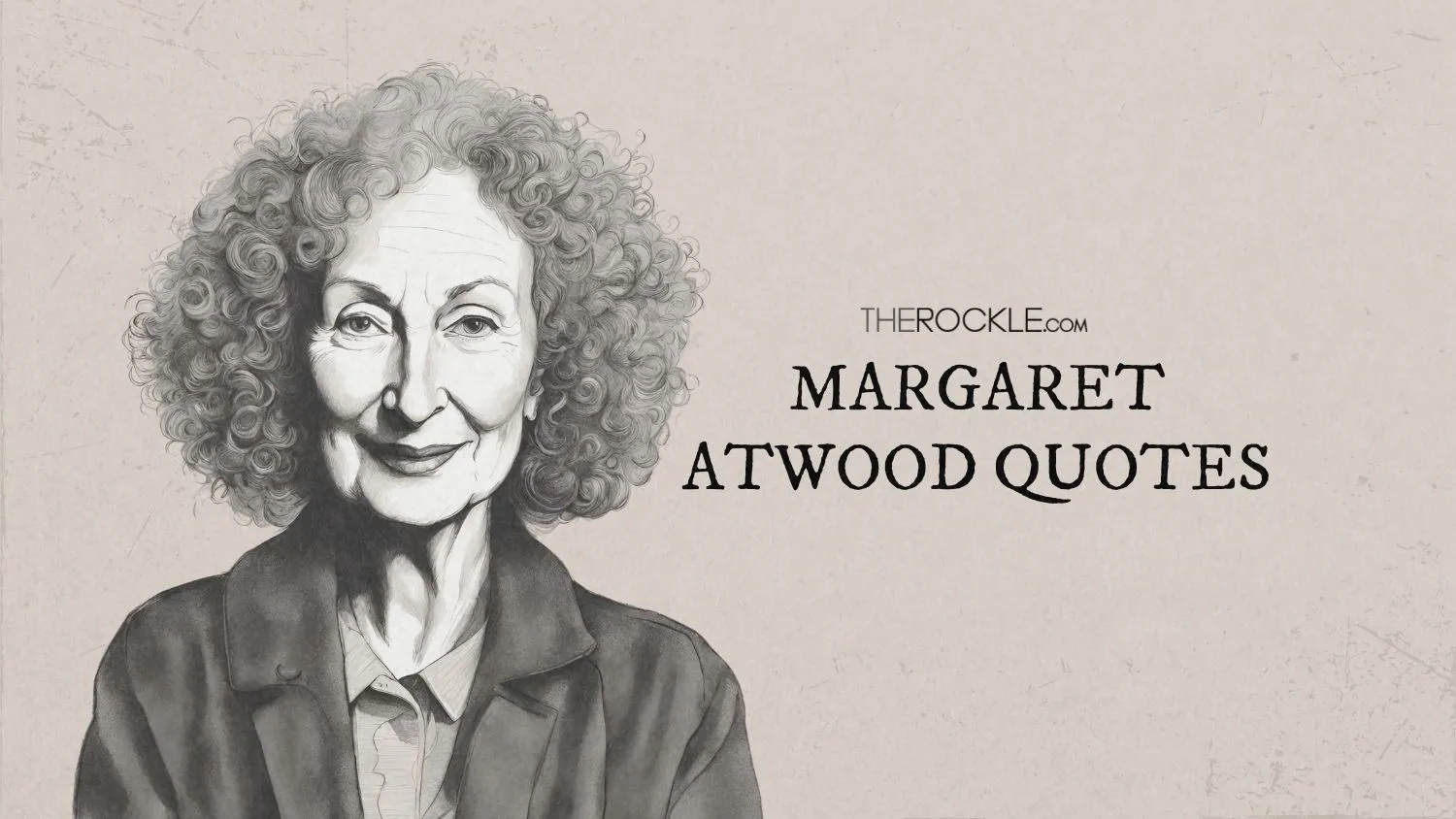 Drawing of Margaret Atwood
