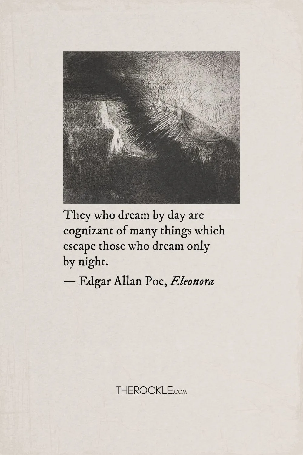 Edgar Allan Poe quote from Eleonora