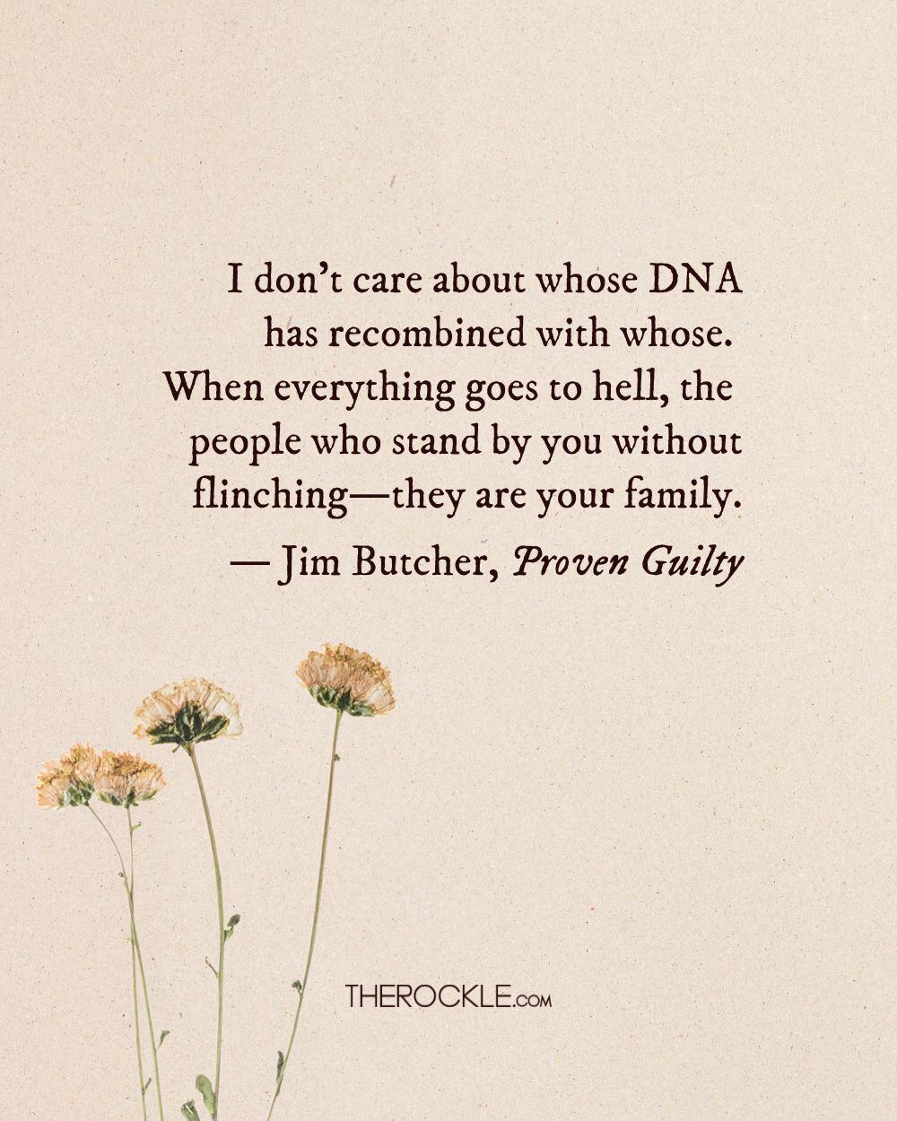 Jim Butcher quote on friendship and support through hard times