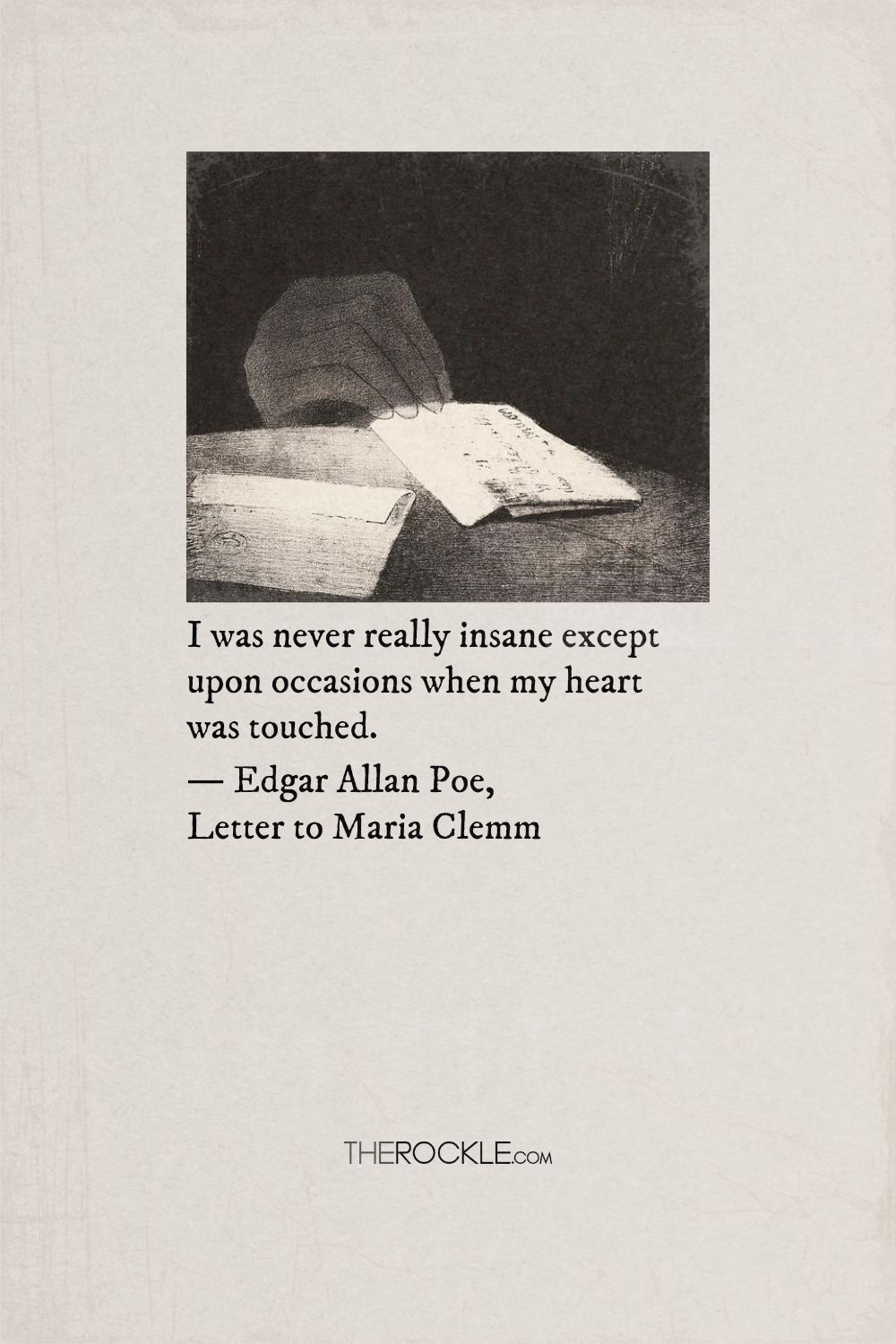 Quote from Edgar Allan Poe's letter