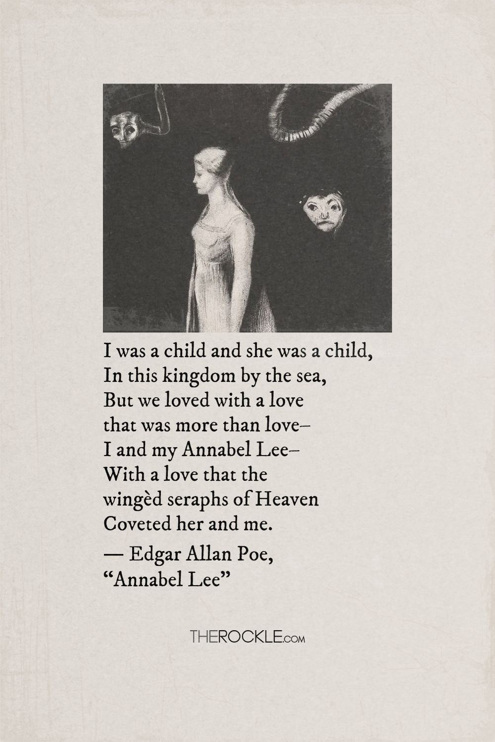 Poe's quote from the poem Annabel Lee