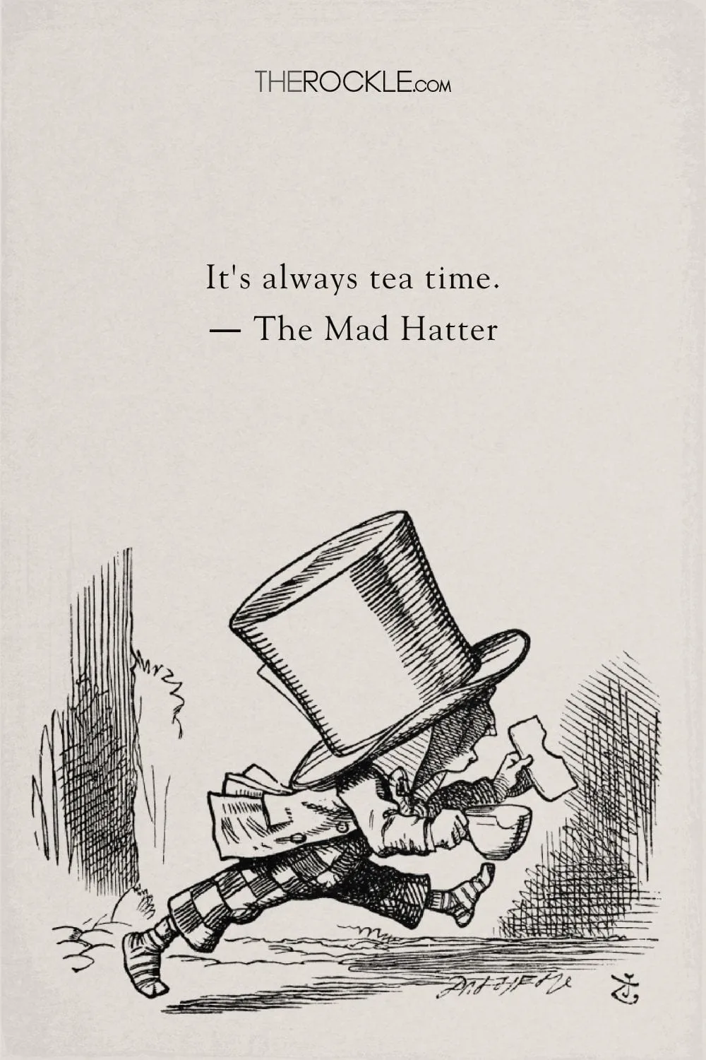 The Mad Hatter quote about tea