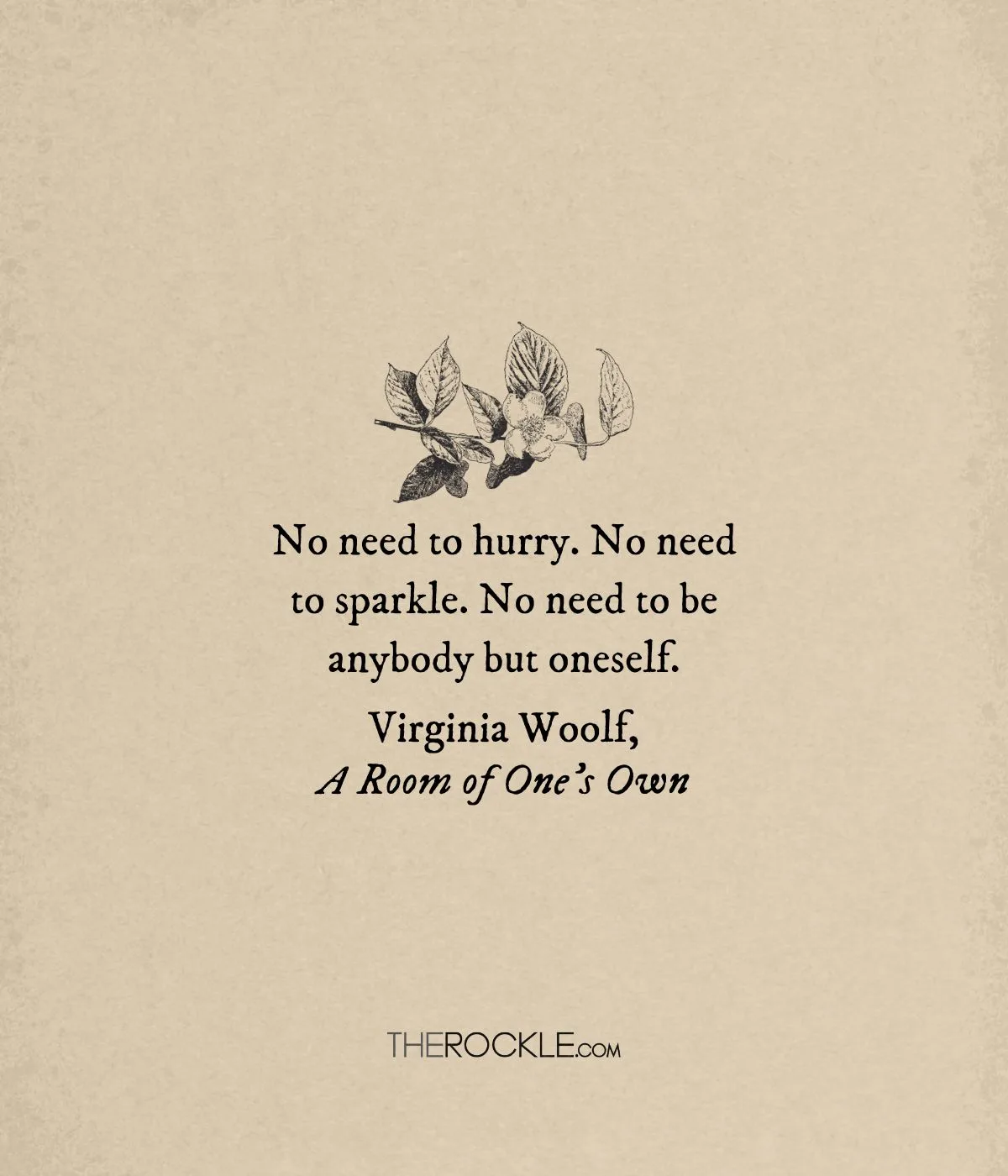 Virginia Woolf quote on self-acceptance