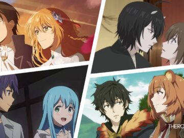 A collage of couples from Isekai romance anime