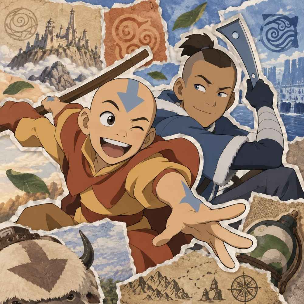 Aang and Sokka from Avatar The Last Airbender