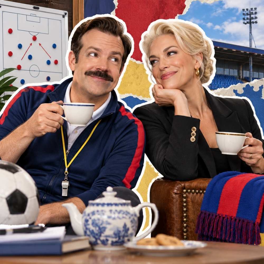 Ted and Rebecca from Ted Lasso