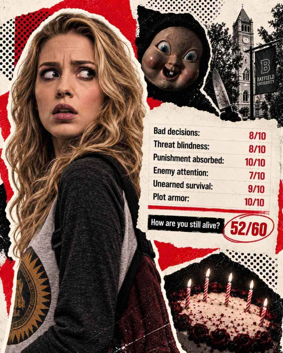 tree gelbman happy death day scorecard